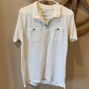 Men’s polo style shirt. Lucky Brand Venice Burnout Size Medium with pockets